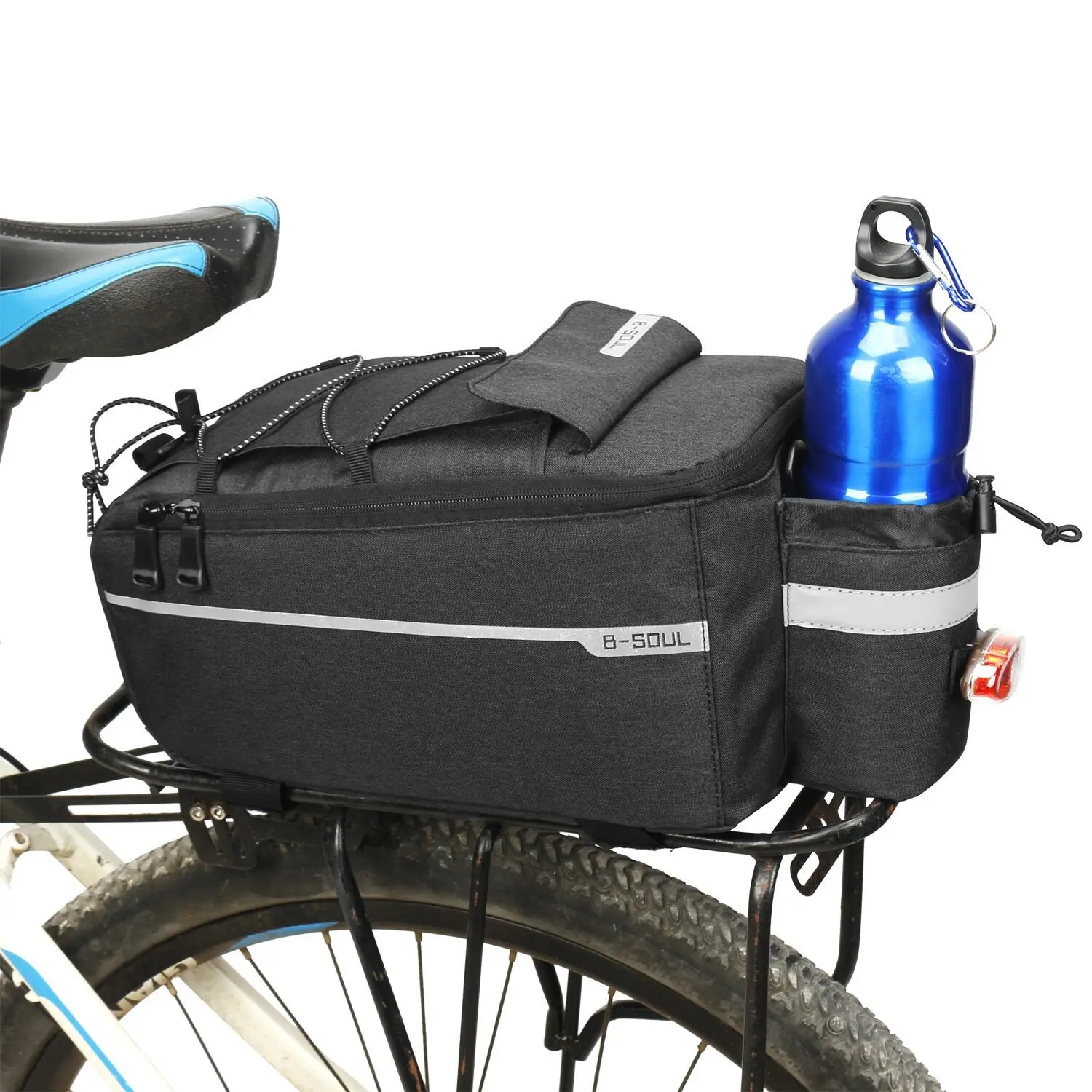 B-SOUL Large Capacity Waterproof Bicycle Bag Back Seat Mountain Cycling Bike Pannier Bag for Bicycle Rear Rack