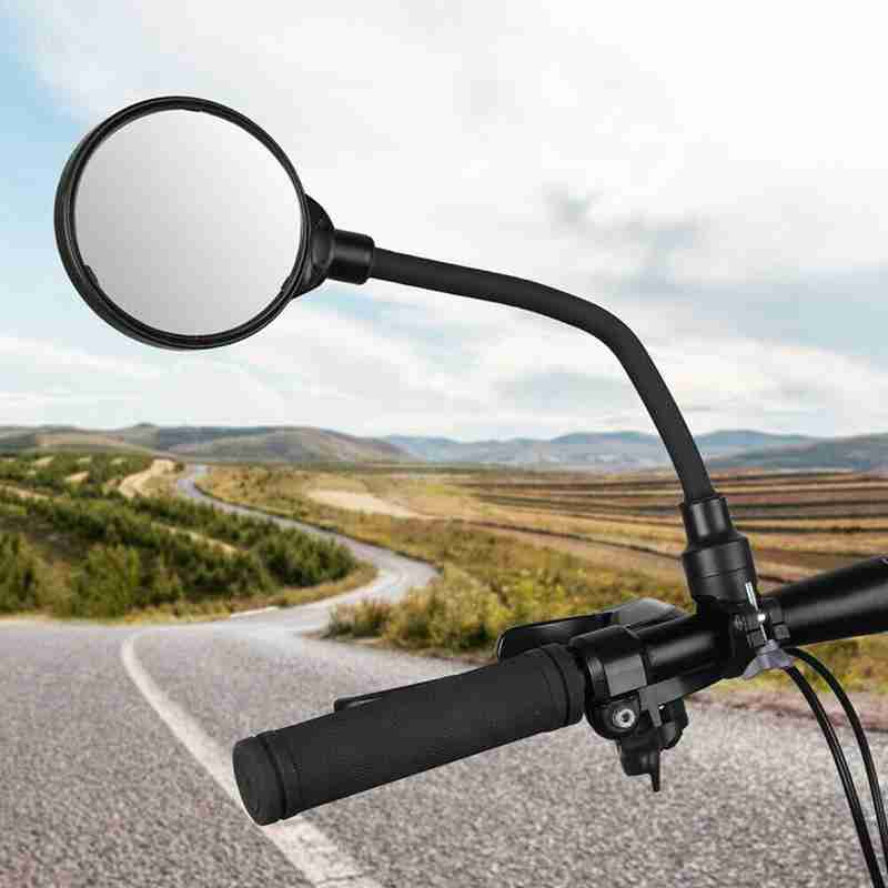 Bicycle Mountain Bike Side Rearview Mirror 360 Rotating Adjustable Round Durable Bike Handlebar Mirror