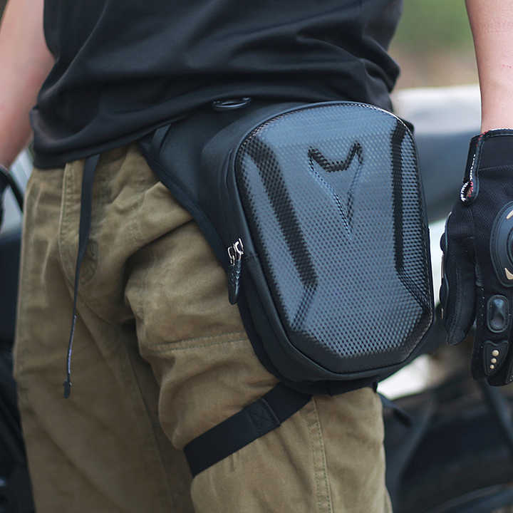 Wholesale Men's Waterproof Outdoor Cycling Crossbody Riding Bag Hard Shell Leg Bag with Waist Design Bike Bags