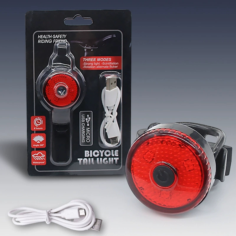 MTB Road Bike Tail Light Outdoor Charging Highlight Cycling Warming Rear Light Easy to Install Bicycle Taillight