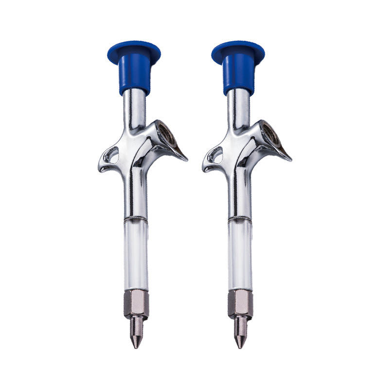 Durable Aluminum Bicycle Grease Gun with Silver Plastic Handle 18cm 63g for MTB Bike Repair and Maintenance