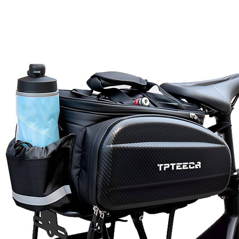 Large Waterproof Adjustable Strap Portable Bicycle Pannier Bag with Wear Resistant Fabric Bike Rear Bag for Outdoor Touring