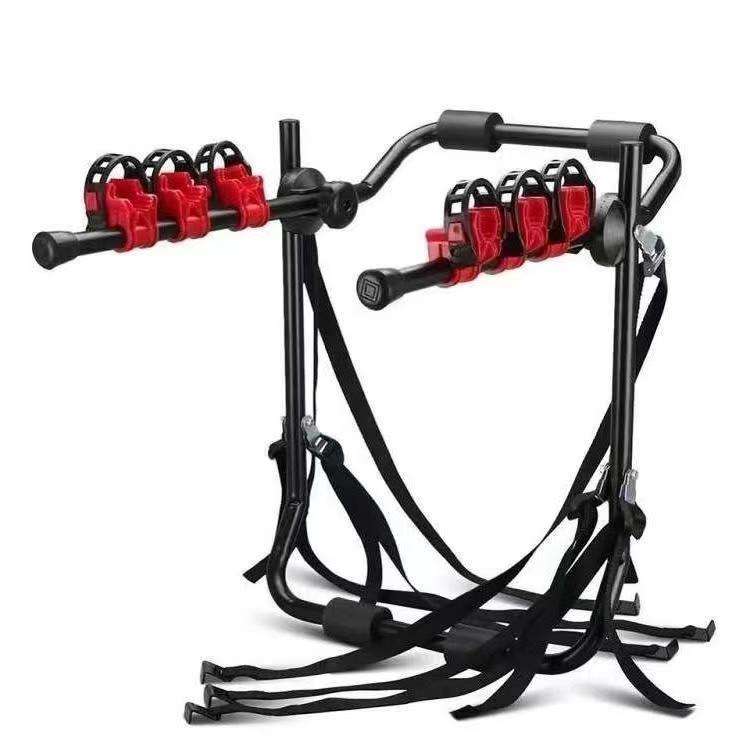 Outdoor Travel MTB Transport Rack 3 Bike Steel Car Rear Mounted Bike Rack for Car Bicycle Carrier