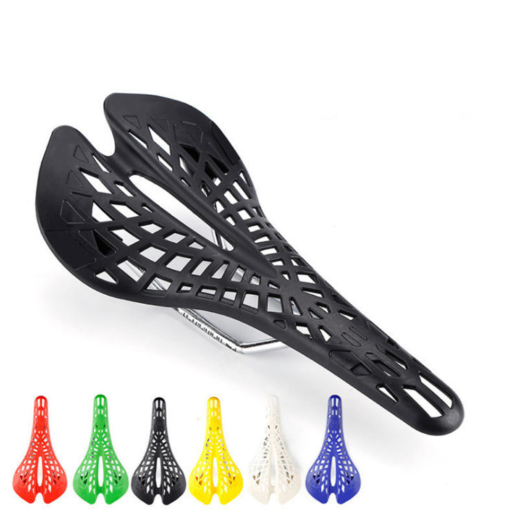 Factory Super Light Bike Saddle Hollow Pattern Mountain Road Fixed Gear Bicycle Seat Ventilation Made Plastic