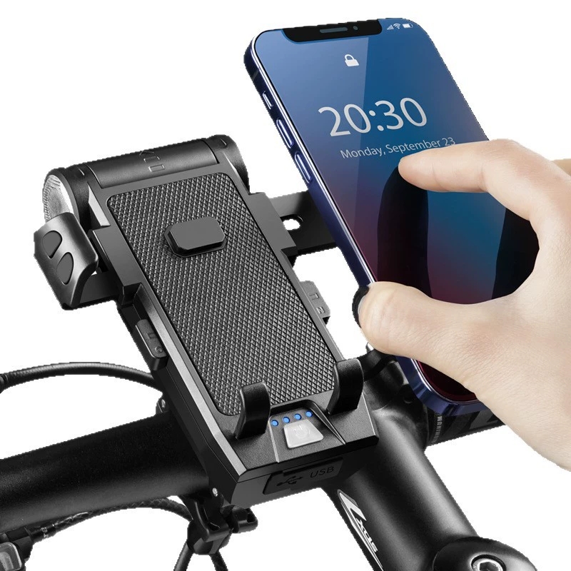 Multi-function 5-in-1 Mobile Phone Holder LED Loudspeaker High-Brightness Dual T6 Strong Rechargeable Battery USB Power Cord