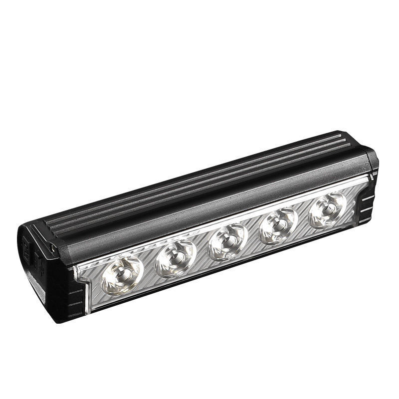 Aluminum Alloy USB Bicycle Headlights High Brightness Night Riding Flashlight for Outdoor Cycling 6V Voltage New Condition