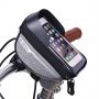 Mountain Bicycle Touch Screen Bag Rainproof Durable Bike Cell Phone Holder Front Frame Top Tube Bag