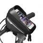 Mountain Bicycle Touch Screen Bag Rainproof Durable Bike Cell Phone Holder Front Frame Top Tube Bag