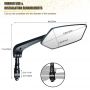 Bicycle Mirror 360 ° Rotating Wide Range Rearview MTB Road Bike Rearview Mirror Summer Riding Accessories