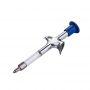 Durable Aluminum Bicycle Grease Gun with Silver Plastic Handle 18cm 63g for MTB Bike Repair and Maintenance