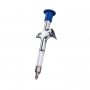 Durable Aluminum Bicycle Grease Gun with Silver Plastic Handle 18cm 63g for MTB Bike Repair and Maintenance