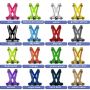 Adjustable Safety Running Belt Suspender Running Vest Reflective Safety Straps Vest