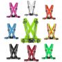 Adjustable Safety Running Belt Suspender Running Vest Reflective Safety Straps Vest