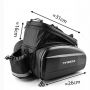 Large Waterproof Adjustable Strap Portable Bicycle Pannier Bag with Wear Resistant Fabric Bike Rear Bag for Outdoor Touring