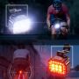 Waterproof Battery Bike Headlights LED Rechargeable Road Use Bicycle Light Set