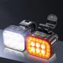 Waterproof Battery Bike Headlights LED Rechargeable Road Use Bicycle Light Set