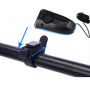 USB Rechargeable Front Headlight Bicycle Flashlights Road Bike Front Light Accessories Loud Horn Alarm Bell for Outdoor Warning