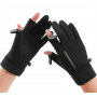 Men's Thickened Two-Finger Touch Screen Riding Gloves Anti-Slip Leakage Resistant for Winter Outdoor Cycling Autumn/Winter